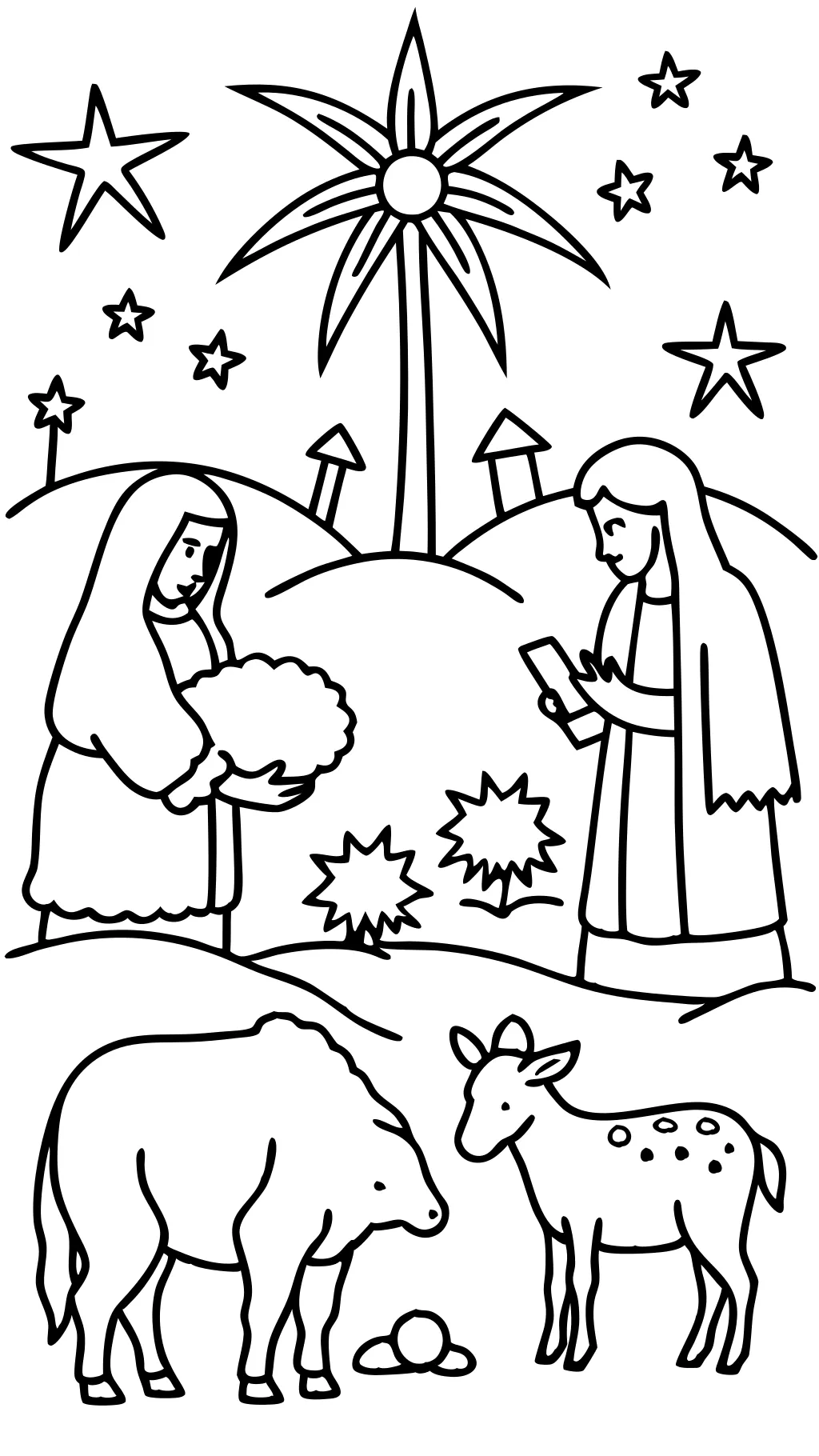 jesus was born coloring page